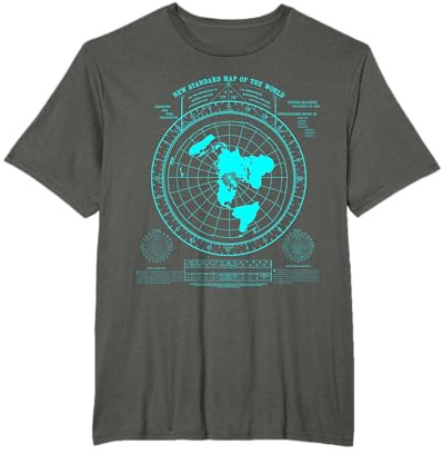 Gleasons neue Standardkarte der Welt, Flat Earth T-Shirt