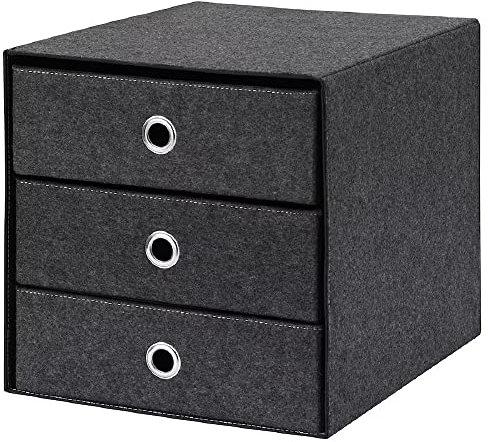I-K-E-A BLÄDDRA Mini-Kommode mit 3 Schubladen, Aufbewahrungsbox, grau, 38 x 33 x 33 cm (104.170.55)