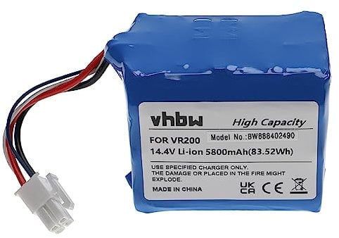 vhbw batteria compatibile con Vorwerk folletto VR200 aspirapolvere (5800mAh, 14,4V, Li-Ion)