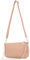 modamoda de - T237 - Umhängetasche Klein Small aus ital. Leder, Farbe:Rosabeige