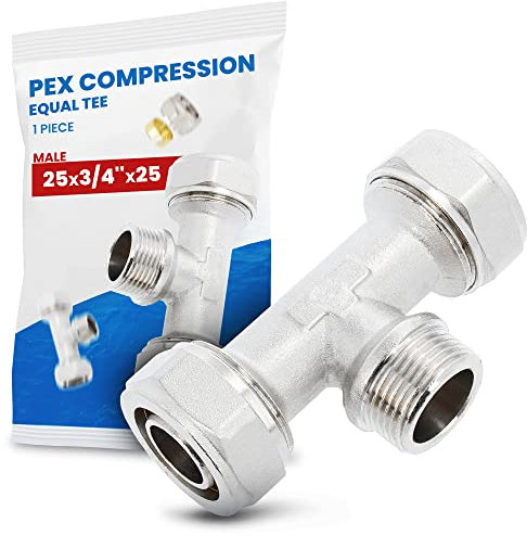 Té à Compression PEX (25 x 3/4'' x 25 FM)