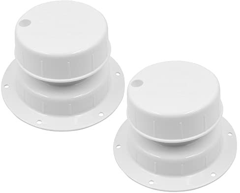 VOANZO 2PCS RV Plumbing Vent Cap Kit RV Roof Sewer Vent Cover Cap House for 1 to 2 3/8 Inch Pipe Trailer Camper Motorhome
