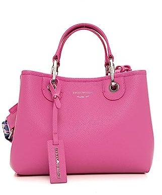 Emporio Armani Borsa bauletto con logo Y3D166 YFO5E fuxia/dark brown