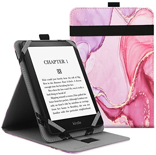 VOVIPO Coque de Protection Universel pour Kindle Paperwhite Liseuse 6-7 Pouces, étui Folio Compatible avec la liseuse Sony/Kobo/Tolino/Pocketbook/Kindle 6 6.8 7,Angle de Vue réglable-MPK