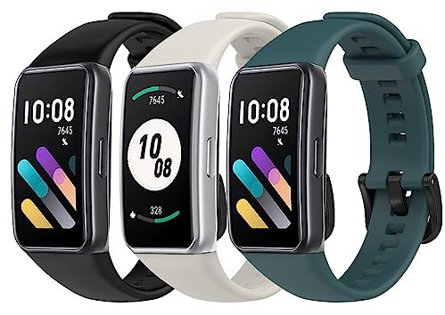 Xisair 3 Pezzi Cinturini di Ricambio Compatibile con Honor Band 7 Cinturino Sportiva in Silicone per Honor Band 7 Cinturino in Silicone Morbido Confortevole e Traspirante