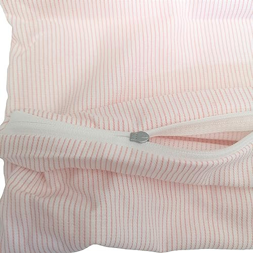 Seitenschläferkissen Bezug 40x145 cm Stillkissen Kissenbezug Kissenhülle 100% Baumwolle mit Reißverschluss Made in Germany (Rosa)