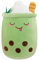 AMOZO Bubble Tea Kuscheltier Plüschkissen, Kawaii Bubble Tea Plüschtier Kissen Niedliche Boba Plüsch Weich Stofftier Spielzeug für Boba Liebhaber (24cm, Green)