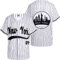 DEHANER City Baseball Trikots für Herren Damen Button Down Casual Shirts Streetwear Outfits Fans Tops, New York City-weißes Trikot, XXL