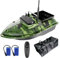 HEVMEVENI Bateaux d'appât pour pêche à la carpe – Bateau d'appât de pêche RC Charge 2 kg avec batteries de rechange Sac pour pêche à la carpe (vert camouflage)