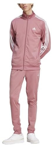 adidas Basic 3-stripes Tricot Track Suit Tuta Sportiva, Preloved Crimson, S Uomo