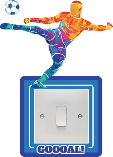 Football Strike Surround Light Switch Surround Art Vinyl Wall Stickers Childrens Bedroom