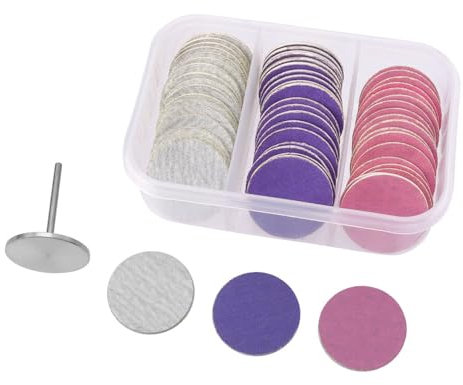 Bestgle 60 Pezzi Dischi Abrasivi Pedicure, Piedi Grinder Carta Vetrata Disco Abrasivo Strumento Pedicure Accessories, per Pedicure Buona Durata per La Casa (25mm)