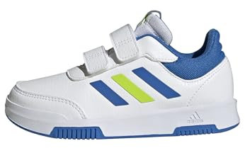adidas Tensaur Hook and Loop Shoes Running, Cloud White/Bright Royal/Solar Slime, 5.5 UK Child