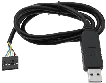 YINETTECH USB to TTL Serial Adapter 5V UART Cable FT232RL Chip Data Cable 6 Pin Socket Header Compatible with Windows XP 10 8 7 Linux Mac (1M Black)