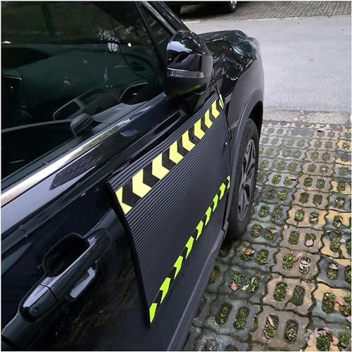 HXRW Garagen Wandschutz Car Door Dent Protector, Car Magnet Bumper, Removable Magnetic Panel for Garage Parking Für Parkplätze und Lagerhallen (Color : Black, Size : 80x40x1cm-2pcs)