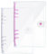 DY.2ten 2 Stück A6 Transparent Ringbuch Ordner, Weich Notizbuch Planer Ordner PVC Einband, Binder 6 Ringe Ringmappe Ringordner Nachfüllbares（Lila/Weiß A6 Bindemittel）