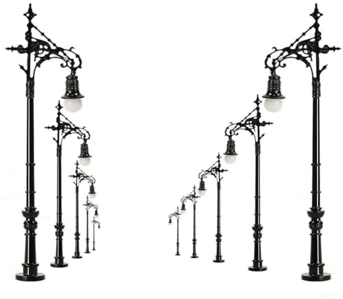 Zoegneer 5 Pezzo LED Street Lamp Set 1:160 Lampioni Stradali Per N Scala Modello Treno Layout 65Mm Luce Per 3V DC/AC
