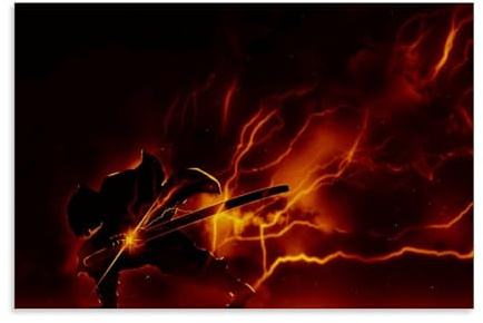 TNERPAR Anime Poster Demon Slayer Zenitsu Poster Dekorative Malerei Leinwand Wandkunst Wohnzimmer Poster Schlafzimmer Malerei,Wandkunst Bilddruck Moderne Familienzimmer Dekor 08x12inch(20x30cm)