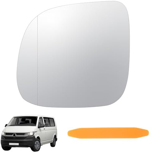 DXiongW Spiegelglas Ersatz für VW T5 2010-2015 T6 2016-2012 Transporter Caravelle Multivan Amarok Links Fahrerseite Beheizbar Außenspiegel Asphärisch Umkehrlinse Rückfahrglas Seitenspiegel Glas Links