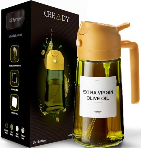 CREADY Kitchen Oil & Spray 470 ml 2-in-1 Dispenser | Oil Spray for Air Fryer