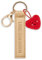 NICI Porte-clés en cuir synthétique doré 10 cm avec cœur