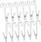 Cabilock Metal Clothing Clamp 12pcs Laundry Hooks Water-proof Clothing Clips Versatile Sock Clamp for Home Dormitory