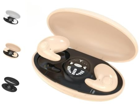 ILESTDG Sandberg Schlafkopfhörer - Kopfhörer in Ear Invisible Sleep, Kopfhörer Wasserdicht, Earbuds (Beige)