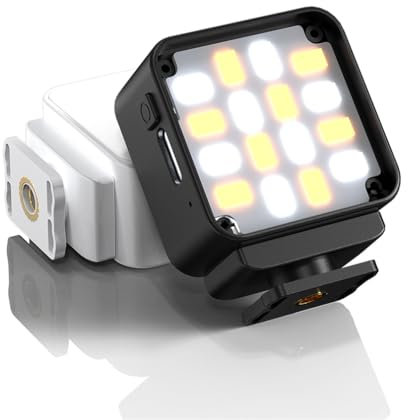 Fill Light for DJI Osmo Pocket 3 Creator Combo, Magnetic Refill Light Compatible with DJI Pocket 3 / Action 5 Pro Action Camera Accessories (White)