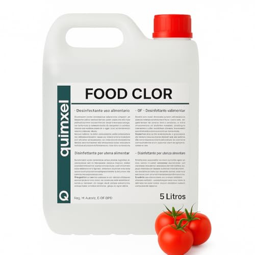 Prieto Larrey - Desinfectante de frutas y verduras - Elimina eficazmente las bacterias - 5L - Apto para uso en industria alimentaria - Coadyuvante alimentario - Cumple con Normativa EN 901 (1)