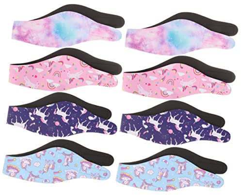 ifundom 8 Pièces Bandeaux de Natation Réglables pour Protection Oreilles Couvre Oreilles Étanches pour Adultes Parfaits pour Piscine
