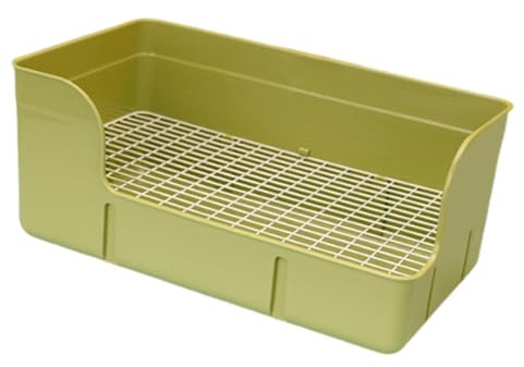 kowaku Kaninchen Toilette für Käfige, Urinalschale für Kleintiere, Ecktoilette für Haustiere, GrÜn