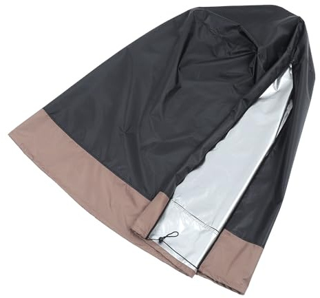 Terrassenbrunnenabdeckung Runde Deckel Polyester Leicht | UV Schutz, Zugband Offen, 1 Stück, für Runde Sockelbrunnen und Statuen im Garten