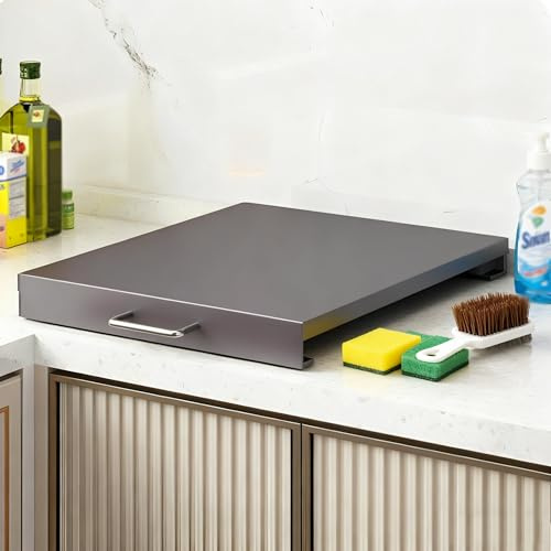 ZHZHXR Copertura per Fornello a Gas Copri Piano Cottura Gas Cucine 4 Fuochi per Unità in Affitto, Piccole Case, Piani Cucina(Gray,L11.81xW15.75xH1.97IN)