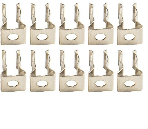 Heavy Duty Manganese Steel Spring Tool Clips Set of 10, Terry Clips Metal Wall Mount Fasteners for Garage Shed Cabinet, Pipe Holder and Broom Storage Clip for(6mm)