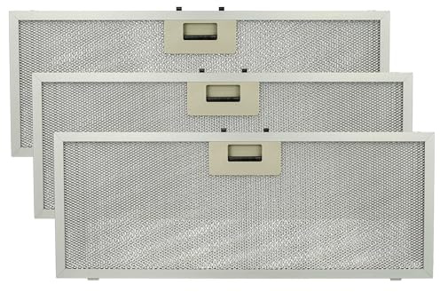 vhbw 3x Filter Metallfettfilter kompatibel mit Elica CORA S40, CORA SL3V Dunstabzugshaube - 45,9 x 17,7 x 0,85 cm, Metall