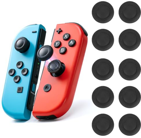 Joystick Kappen, Analog Stick Schutzkappen, rutschfeste Silikon Grip Kappen, Strukturierte Oberfläche, Controller Zubehör für Gaming, Kompatibel mit Switch Joy-Con, Switch OLED, Switch Lite
