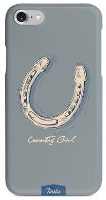 Tirita Phone Case Compatible with iPhone 7 Plus & 8 Plus Hard Cover Western Horses Cactus
