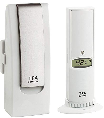 TFA Dostmann Weatherhub Observer Web Monitoring System, mit Thermo-Hygrosender, kompatible mit WeatherHub System, 40 (44) x 28 (32) x 104 mm