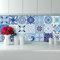 30 Stickers adhésifs carrelages | Sticker Autocollant Carreaux de ciment - Mosaïque carrelage mural salle de bain et cuisine | Carreaux de ciment adhésif mural - azulejos - 20 x 20 cm - 30 pièces