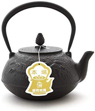 Iwachu Tetsubin Gusseisen, Teekessel Gusseisen Schwarz Uma, 1,5 L Handarbeit. Elektroherd und Gasherd, Keine Emaille
