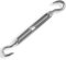 HEAVYTOOL Spannschloss 6mm (2 Stück) mit offener Form B Haken/Haken Edelstahl V4A AISI 316 Spanner Zugspanner Spannglied Spannelement Turnbuckle