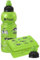 Fizzii Set Trinkflasche 600ml + Lunchbox inkl. Obst-/ Gemüsefach (schadstofffrei, spülmaschinenfest, Motiv: Dino)