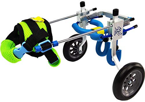 CoraStudio Hunderollstuhl für Hintere Füße Rollstuhl Hunderollstuhl Gehhilfe Hundegehilfe Hunderollwagen, 2 Räder, Bester Freund,XS(widening)