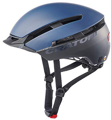 Cratoni Unisex – Erwachsene C-Loom (City) Helme, Blau/Schwarz Matt, M/L