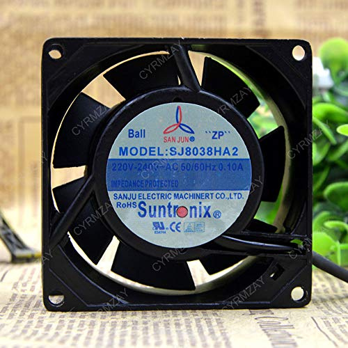 CYRMZAY Compatible for Suntronix SJ8038HA2 8cm 80mm 8038 AC 220v 50/60hz 0.10A cooling fan 80X80X38 mm