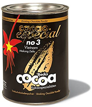 Becks cocoa Cacao Especial No 3 – Edelkakao aus Vietnam – Veganer Kakao – Premium Trinkschokolade mit fruchtig-herber Note – Perfekt für Heiße Schokolade, 250 g