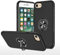 EYZUTAK Case for iPhone 7 Plus iPhone 8 Plus, 360 Degree Rotation Magnetic Metal Finger Ring Holder Magnet Car Holder Inner Silicone with Camera Protection Glossy Anti-drop Hard Cover - Black