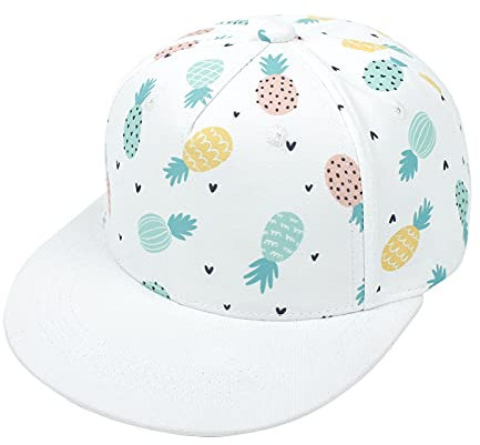 Happy Cherry- Baseball Cap für Kinder Kinder Unisex Sonnenhut Tennis Golfball Hut Jungen Mädchen Leichter Outdoor Casual Netter UV-Schutz im Sommer Cartoon Ananas Atmungsaktiv für 2-8 Jahre