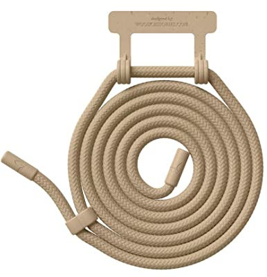 Woodcessories - Wechsel Kordel aus Oeko-TEX Stoff kompatibel Change Cases - Nachhaltige Ersatz Handykette (Beige)