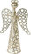 30cm Large Gold Christmas Tree Topper Fairy Angel Glitter 10 Led Lights